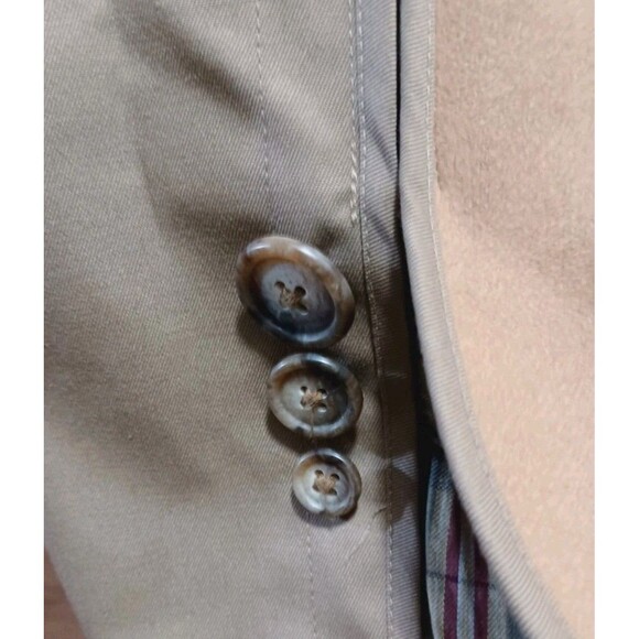 Men's Nordstrom Tan Trench Coat With Wool Blend Zipout Lining Size 46R - Picture 10 of 14